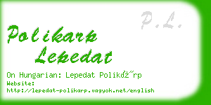 polikarp lepedat business card